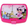 Set stoviglie Disney Minnie - FUN HOUSE - 006377 - Vetro, piatto fondo, piatto piano, bottiglia, scatola snack e posate
