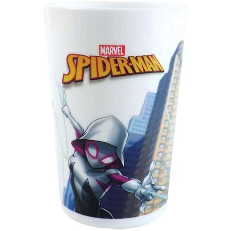 Set di stoviglie - FUN HOUSE - SPIDERMAN - Bicchiere, piatto 22 cm e 16 cm, posate, borraccia e snack box
