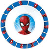 Set di stoviglie - FUN HOUSE - SPIDERMAN - Bicchiere, piatto 22 cm e 16 cm, posate, borraccia e snack box