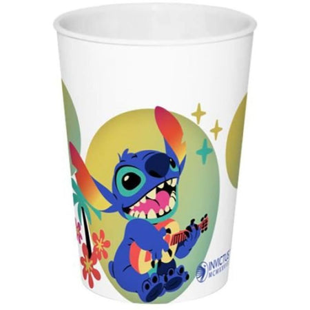 Set di piatti - FUN HOUSE - STITCH AND ANGEL - Bicchiere, piatto 22 cm e 16 cm, posate, borraccia e snack box