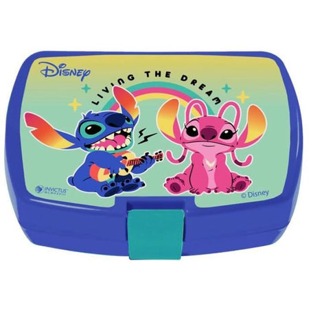 Set di piatti - FUN HOUSE - STITCH AND ANGEL - Bicchiere, piatto 22 cm e 16 cm, posate, borraccia e snack box