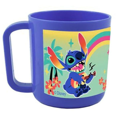Set di piatti - FUN HOUSE - STITCH AND ANGEL - Bicchiere, piatto 22 cm e 16 cm, posate, borraccia e snack box