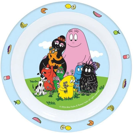 Set da tavola - FUN HOUSE - BARBAPAP - Bicchiere, piatto 22 cm e 16 cm, posate, borraccia e snack box
