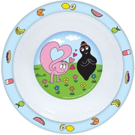 Set da tavola - FUN HOUSE - BARBAPAP - Bicchiere, piatto 22 cm e 16 cm, posate, borraccia e snack box