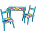 BABY SHARK tavolo rettangolare 41,5x61x42 cm + 2 sedie 49,5x31x31,5 cm per bambini