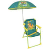FUN HOUSE JURASSIC WORLD Sedia pieghevole da campeggio dinosauro - H.38.5 x L.38.5 x P.37.5 cm - Con ombrellone  65 cm - Per bambini