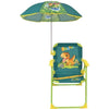 FUN HOUSE JURASSIC WORLD Sedia pieghevole da campeggio dinosauro - H.38.5 x L.38.5 x P.37.5 cm - Con ombrellone  65 cm - Per bambini