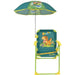 FUN HOUSE JURASSIC WORLD Sedia pieghevole da campeggio dinosauro - H.38.5 x L.38.5 x P.37.5 cm - Con ombrellone  65 cm - Per bambini