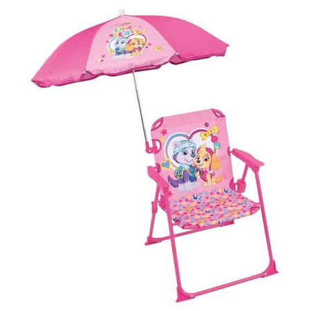 FUN HOUSE PAT'PATROUILLE Stella Everest Sedia da campeggio pieghevole - H.38.5 x L.38.5 x P.37.5 cm - Con ombrellone  65 cm