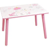 FUN HOUSE - Tavolo Unicorno h 41,5 cm x l 61 cm x p 42 cm con una sedia h 49,5 cm x l 31 cm x p 31,5 cm per bambini