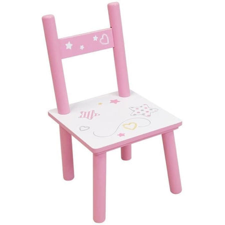 FUN HOUSE - Tavolo Unicorno h 41,5 cm x l 61 cm x p 42 cm con una sedia h 49,5 cm x l 31 cm x p 31,5 cm per bambini
