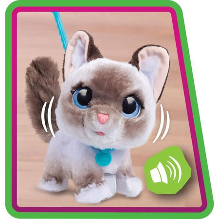 Giocattolo interattivo - FURREAL FRIENDS - Big Walking Kitten 23 cm - Animale interattivo con guinzaglio