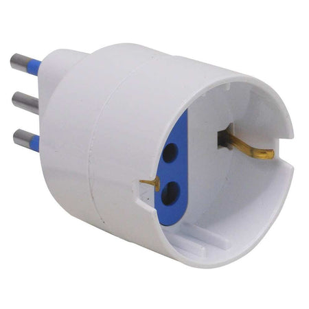 ADATTATORE SEMPLICE IN BLISTER 2P+T spina 10A/ presa schuko 10A Globex