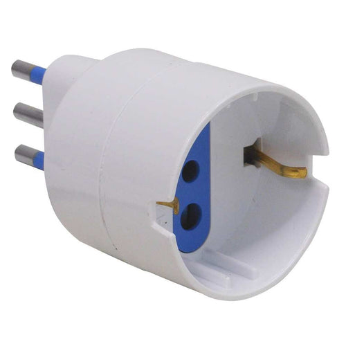 ADATTATORE SEMPLICE IN BLISTER 2P+T spina 10A/ presa schuko 10A Globex