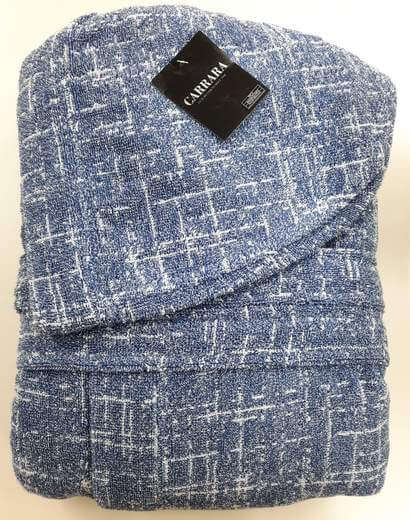Accappatoio con cappuccio Mirabello Carrara Collezione Charme, in spugna di cotone 410 gr/mq, stile moderno, Made in Italy.