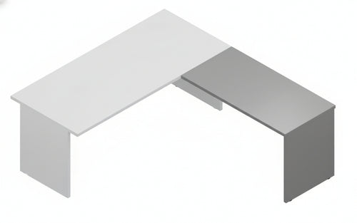 Allungo laterale per scrivania OFFICE con gamba pannellata in melaminico