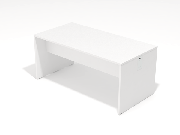 Scrivania da ufficio con gamba pannellata in legno cm. 80/120/140/160/180/200 x80x75h