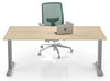 Scrivania da ufficio con piano in melaminico e struttura in metallo cm. 140/160/180/200x80x75H