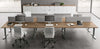 Scrivania da ufficio con piano in melaminico e struttura in metallo cm. 140/160/180/200x80x75H