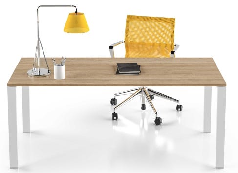 Scrivania da ufficio operativo con struttura in metallo cm. 80/140/160/180x80x75H