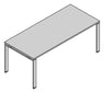 Scrivania da ufficio operativo con struttura in metallo cm. 80/140/160/180x80x75H
