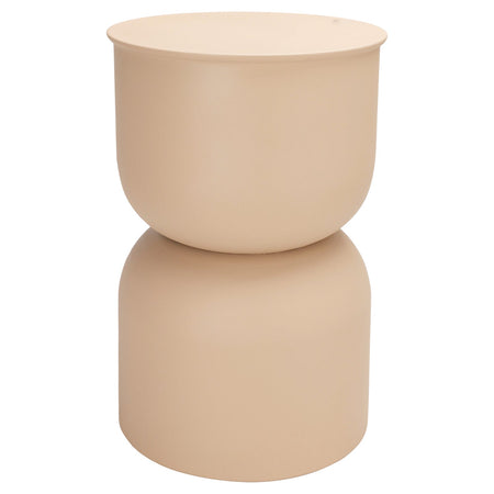 Tavolino d'appoggio forma cilindrica per decorazioni natalizie h 46 cm