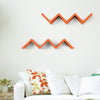 Mensola in legno Zig Zag da parete design moderno con fissaggio a scomparsa