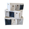Set 3 Cassette in legno ''Pocket'' cambio stagione box in Legno per abiti e biancheria
