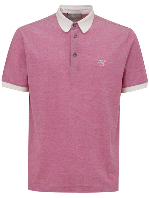CANALI Polo Canali rosa manica corta da uomo