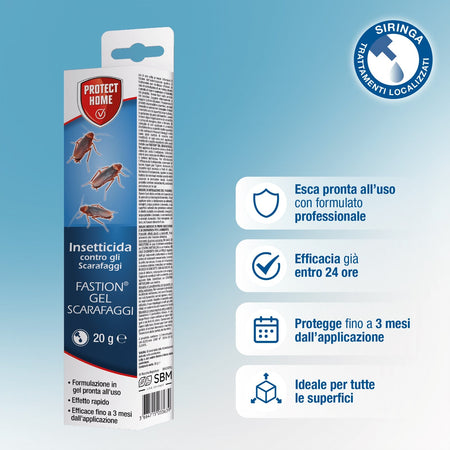 Fastion Gel Scarafaggi gr.20 Insetticida in Esca Gel Contro Gli Scarafaggi SBM