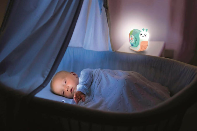 CLEMENTONI - Baby Clementoni - Sweet Dreams Lamp - Luce Notturna per Bambini, Gioco Prima Infanzia da 0 Mesi+, con Melodie e Suoni Rilassanti, Supporto per Sonno Sereno, 17973
