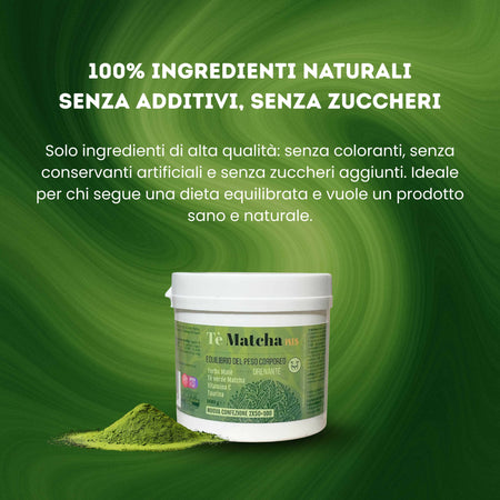 Tè Verde in Polvere con Taurina e Vitamina C - Tè Matcha – Antiossidante Naturale, Energizzante e Supporto Metabolico | 100% Puro 100gr - AlohaLabs