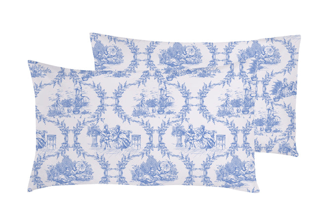 Completo letto lenzuola federe stampa digitale in cotone made in italy TOILE DE JOUY OLIMPIA