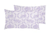 Completo letto lenzuola federe stampa digitale 100% cotone, made in italy TOILE DE JOUY VIOLETTA