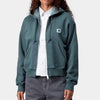 Felpa Carhartt W Nelson jkt Deep Lagoon Garment dyed