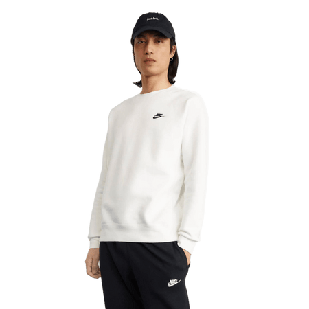 Felpa Nike Club 133 crewneck black white