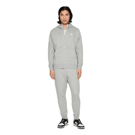 Felpa Nike Club Fleece hoodie zip dark grey