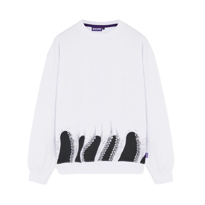Felpa Octopus Lower crewneck white