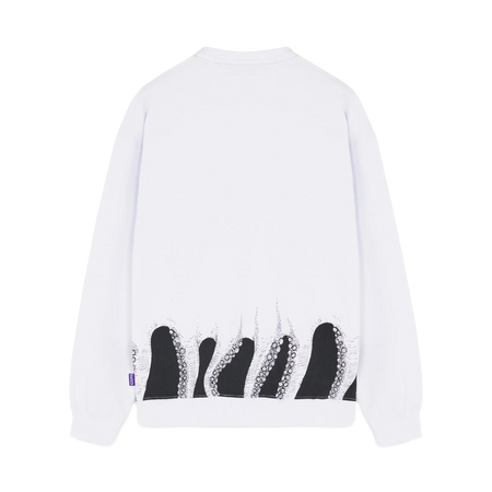 Felpa Octopus Lower crewneck white