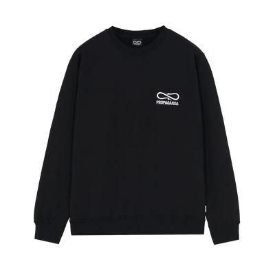 Felpa Propaganda Logo Embroid crewneck black