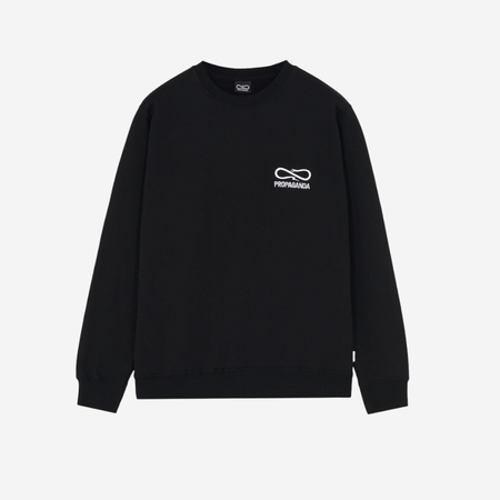 Felpa Propaganda Logo Embroid crewneck black