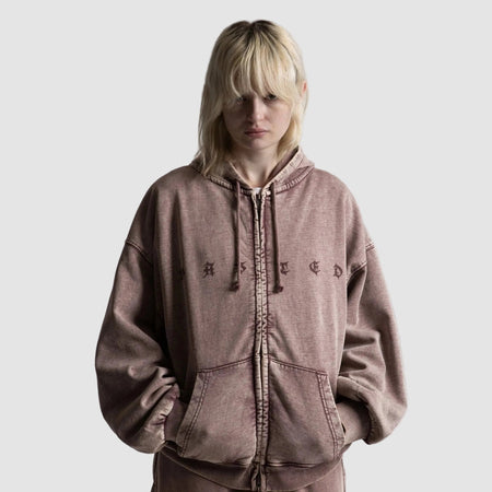 Felpa Wasted Paris Splinter zip Burgandy