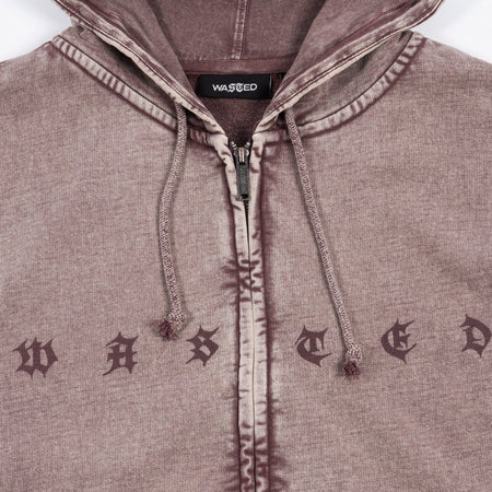 Felpa Wasted Paris Splinter zip Burgandy