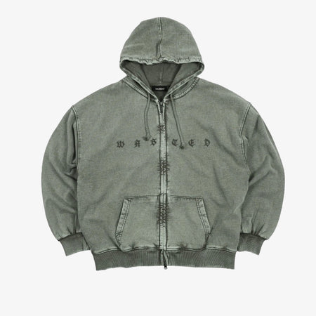 Felpa Wasted Paris Splinter zip Olive