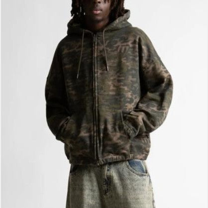 Felpa Wated Paris Digicamo Zip Green