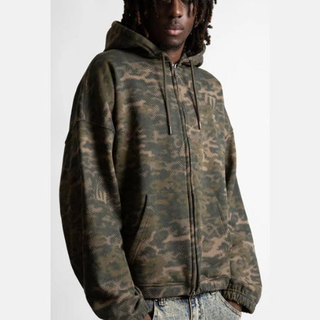 Felpa Wated Paris Digicamo Zip Green