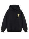 Felpa con cappuccio nera 100% cotone Boxy Fit Wild & Free Horda Brand Streetwear