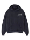 Felpa con cappuccio 100% cotone organico nero lavato - Horda Brand Streetwear