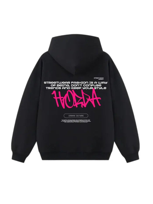 Felpa garzata con cappuccio 100% Cotone Boxy Fit Y2K Green Horda Brand Streetwear