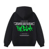 Felpa garzata con cappuccio 100% Cotone Boxy Fit Y2K Green Horda Brand Streetwear
